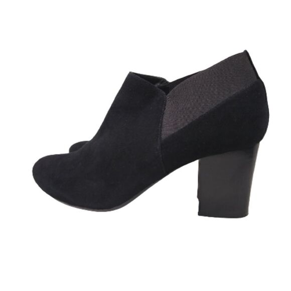 VANELi Black Suede Elastic Ankle Booties Size 11 WIDE - Picture 2 of 11